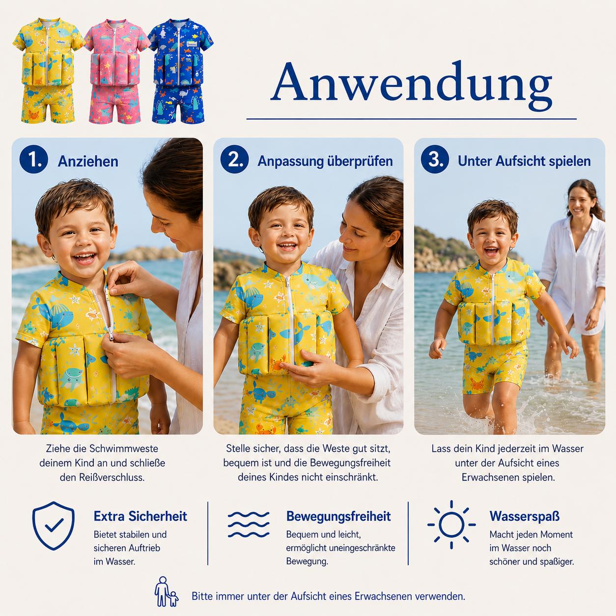 Floatino™ - Der Schwimmanzug für Kinder 🌊